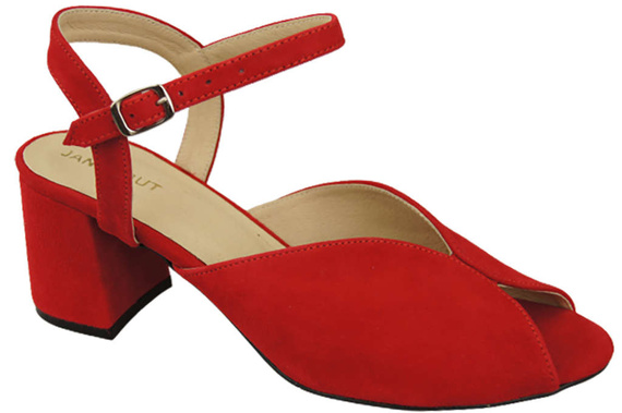 Damenschuhe Sandalen Rotes Naturleder Wildleder 185 ElitaBut