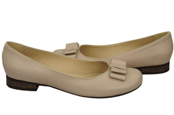 Damen Ballerinas Naturleder Cappuccino Bright 702 ElitaBut