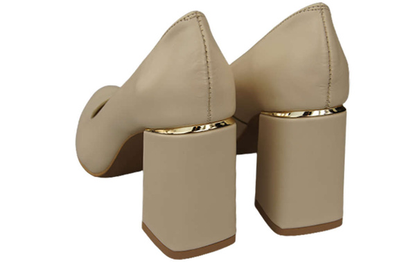 Damenschuhe Beige Pumps, Naturleder 179 ElitaBut