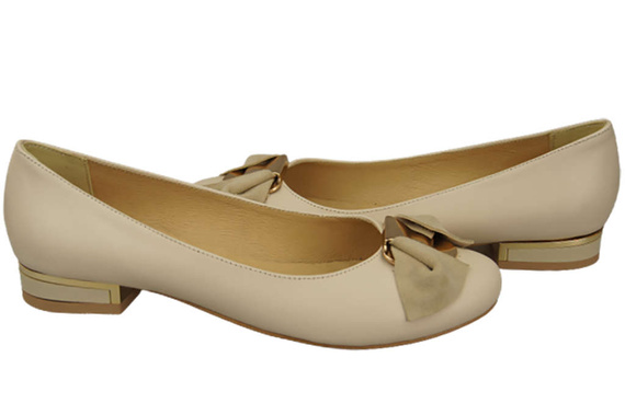 Damen Ballerinas, Naturleder, Beige 894 ElitaBut