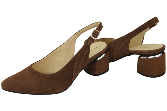 Damensandalen aus natürlichem Wildleder Braun Eleganz und Komfort 196 von ElitaBut