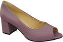 Damenschuhe PEEP TOE Pumps Lila Naturleder mit beschichtetem Absatz 192 ElitaBut
