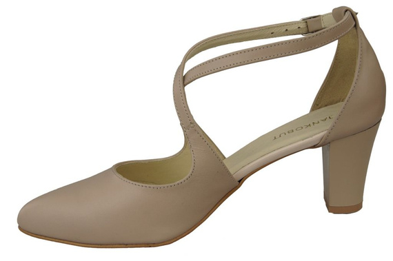 Damenschuhe Sandalen Niedriger Absatz Cappuccino Grain, Naturleder102 ElitaBut