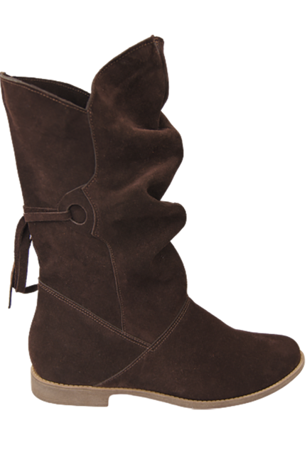 Damen-Winterstiefel, natürliches Veloursleder, Schokolade 999 von ElitaBut