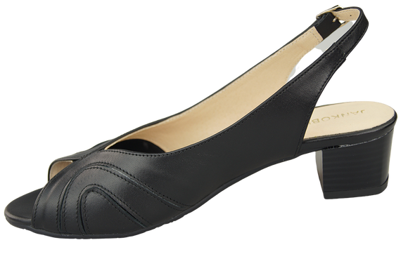 Damenschuhe Sandalen, Naturleder, Schwarz 991 ElitaBut