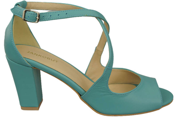 Damenschuhe Türkise Sandalen, Naturleder 186 ElitaBut