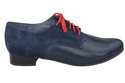 Schuhe Damenschuhe zum Schnüren, Naturleder, Marineblau 959 ElitaBut