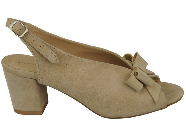 Damenschuhe Sandalen Beige, Naturleder, Wildleder 148 ElitaBut