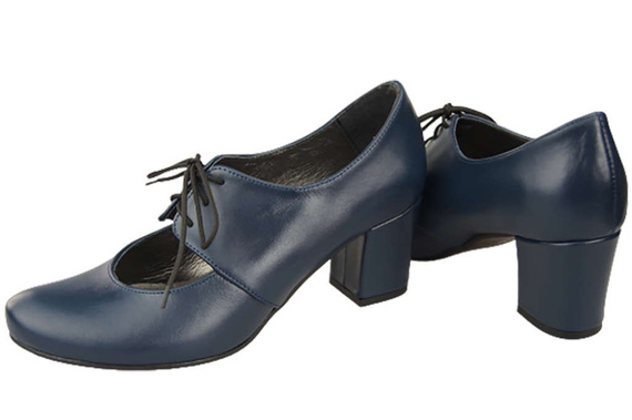 Schuhe Damenschuhe, Naturleder, Marineblau 161 ElitaBut