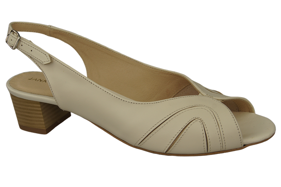 Damenschuhe Sandalen, Naturleder, Beige Ecru 991 ElitaBut