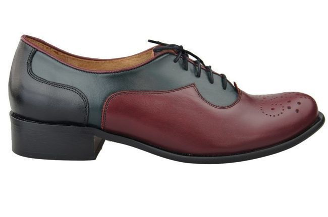 Schuhe Schnürschuhe, Naturleder, Burgund Damen 953 ElitaBut