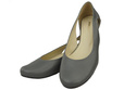 Damen-Ballerinas Grau, Naturleder 103 ElitaBut