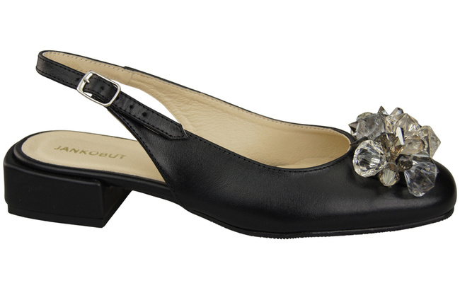 Damen Schuhe Schwarze Sandalen mit Kristallen Naturleder 215 ElitaBut