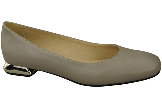Flache Frauen Schuhe Helle Esche Dekorative Ferse Naturleder 209 ElitaBut