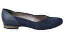 Damen-Ballerinas, Naturleder, Marineblau 984 ElitaBut