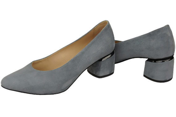 Damenschuhe Pumps Grau Natürliches Wildleder 143 Von ElitaBut