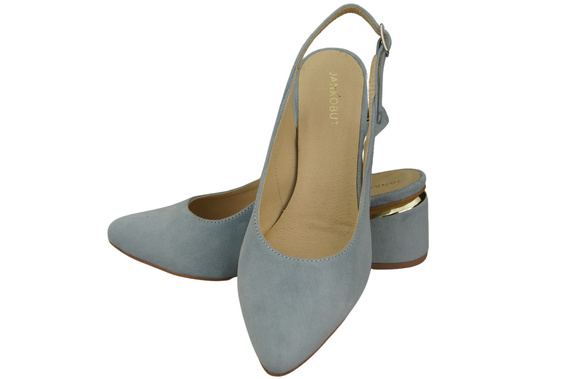 Damensandalen aus natürlichem Wildleder Hellblaue Eleganz und Komfort 196 von ElitaBut