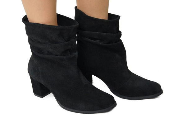 Damenschuhe Stiefel, Naturleder, Schwarz 986 ElitaBut