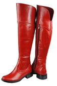Schuhe Damenstiefel Stiefel, Overknee-Stiefel, Naturleder, Rot 638 ElitaBut