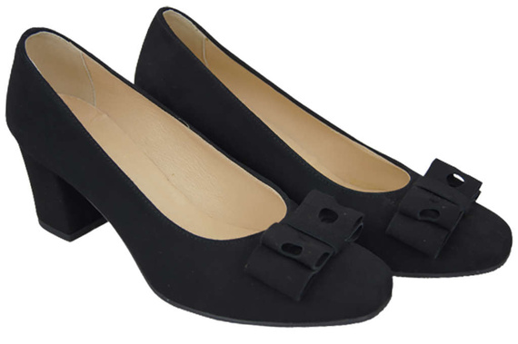 Damenschuhe Pumps Schwarz Natürliches Wildleder 163 ElitaBut