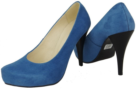 Damenschuhe Pumps Blaues natürliches Wildleder 644 ElitaBut