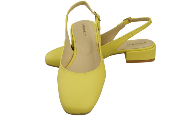 Damen Schuhe Sandalen Zitrone Flacher Absatz Naturleder 206 ElitaBut