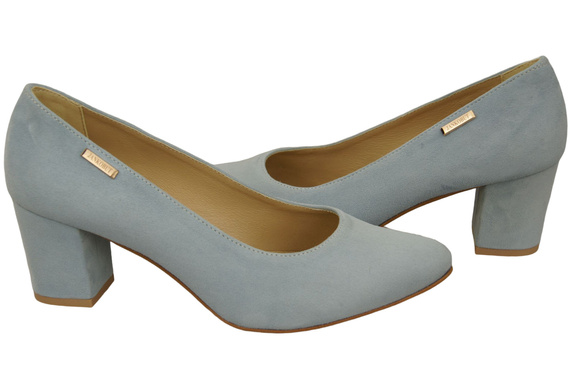 Damenschuhe Pumps Hellblau Naturleder Wildleder 106 ElitaBut