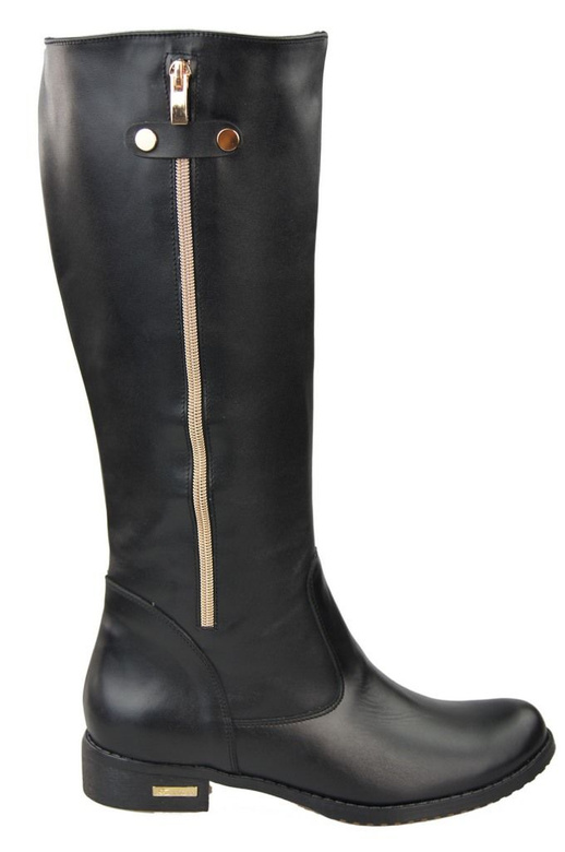 Damenstiefel, Stiefel, Naturleder, Schwarz 884 ElitaBut