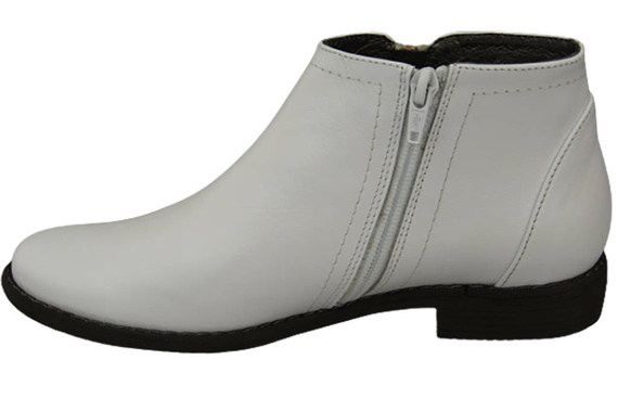 Frühlingsstiefel für Damenschuhe, Naturleder, Weiß 872 ElitaBut