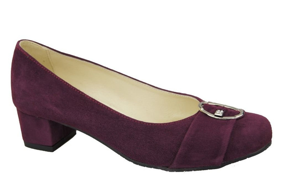 Damenschuhe Burgunderrote Pumps Natürliches Wildleder 135 ElitaBut