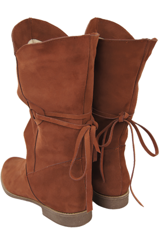 Damenstiefel Frühling / Herbst, Naturveloursleder, Kastanie 999 L ElitaBut