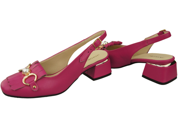 Damenschuhe Purpurfarbig Sandalen mit Fransen verziert Naturleder 208 ElitaBut