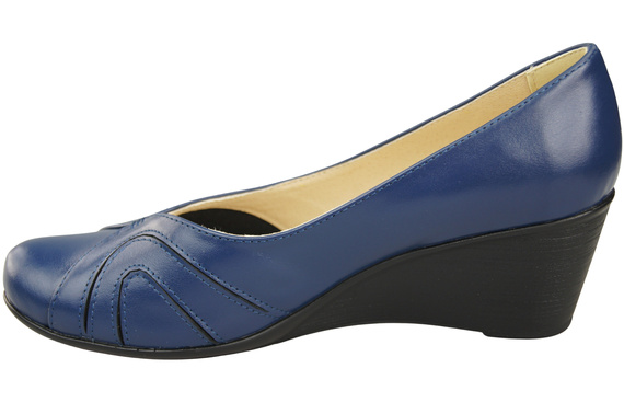 Damen Schwarz Naturleder Gestiefelte Marineblau 828 ElitaBut