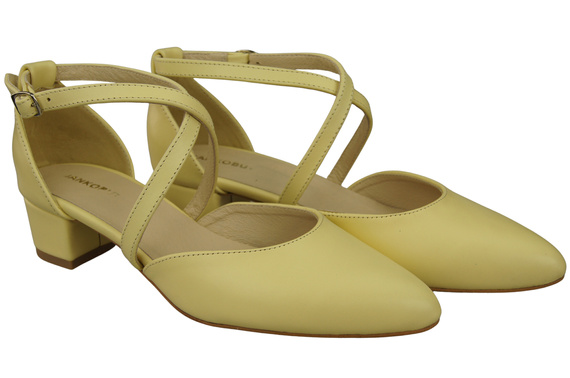 Damen Sandalen Echtleder Banane mit Riemen Niedriger Absatz 223 ElitaBut