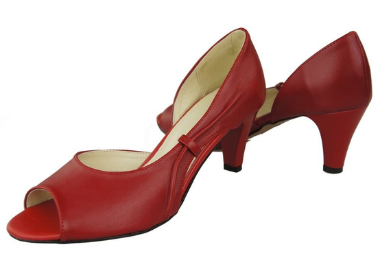 Damenschuhe Sandalen Rot Naturleder 566 ElitaBut