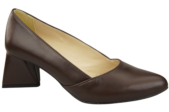 Damen Pumps Schokolade Echtleder Spitz Zehen Absatz ElitaBut 221