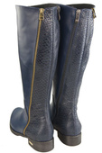 Damenstiefel, Stiefel, Naturleder, Marineblau 947 ElitaBut