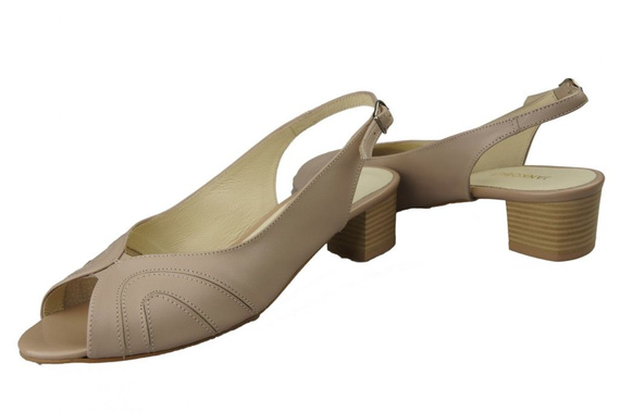 Damenschuhe Sandalen, Naturleder, Cappuccino Lico 991 ElitaBut