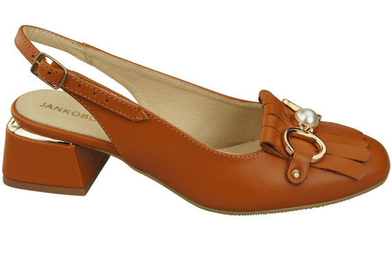 Damenschuhe Rotes Sandalen mit Fransen verziert Naturleder 208 ElitaBut