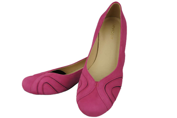 Damenschuhe Pumps, natürliches Wildleder, Fuchsia 786 von ElitaBut