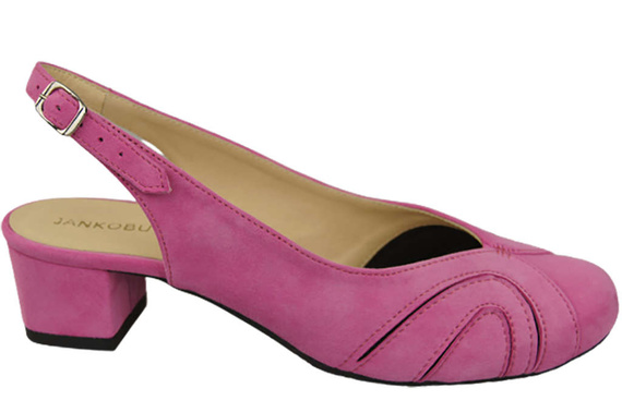 Damenschuhe Sandalen, Naturleder, Wildleder, Fuchsia 842 von ElitaBut