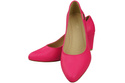 Klassische Glatt Damen Neon Rosa Naturleder Schuhe 213 ElitaBut
