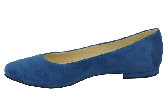 Damenschuhe Ballerinas Blau, Naturleder, Wildleder 131 ElitaBut