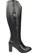 Stilvolle Damen Schwarz Stiletto Stiefel Naturleder 211 ElitaBut