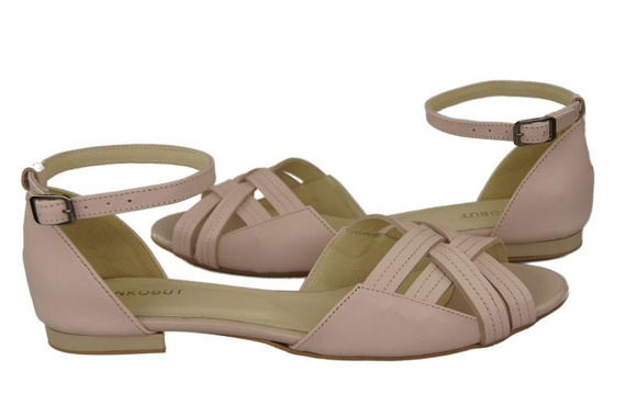 Schuhe Damen Sandalen Puderrosa Naturleder 128 ElitaBut