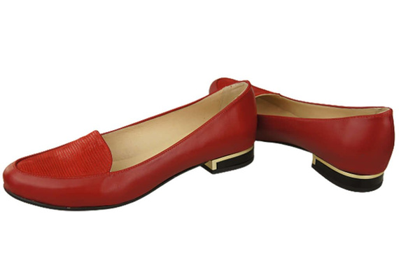 Damen Ballerinas Lords, Naturleder, Rot 908 ElitaBut