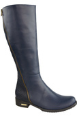 Damenstiefel, Stiefel, Naturleder, Marineblau 947 ElitaBut
