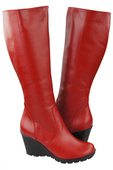 Footwear Damen-Keilstiefel, Naturleder, Rot 745 ElitaBut
