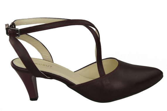 Damenschuhe Burgunderrote Sandalen, Naturleder 129 ElitaBut