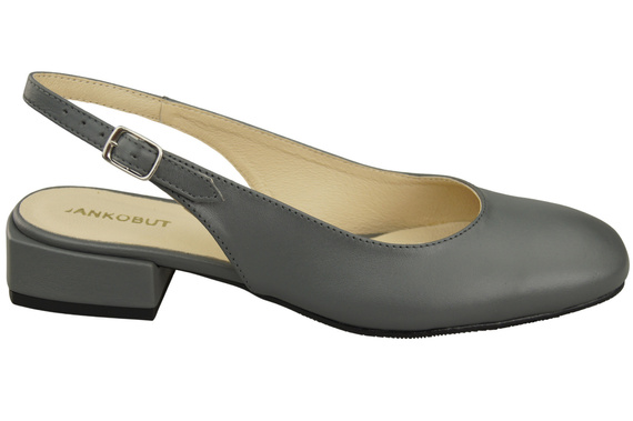 Damen Schuhe Sandalen Aschgrau Flacher Absatz Naturleder 206 ElitaBut